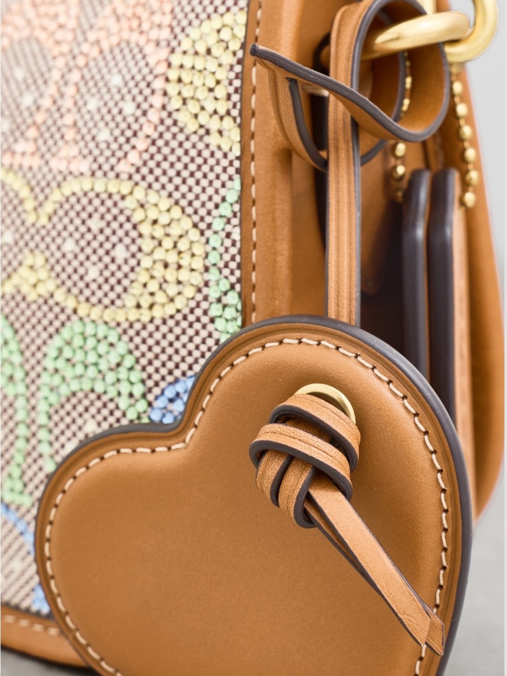 Coach Iridescent Crystal Swinger Bag 20  with chain - Picture 5 of 6